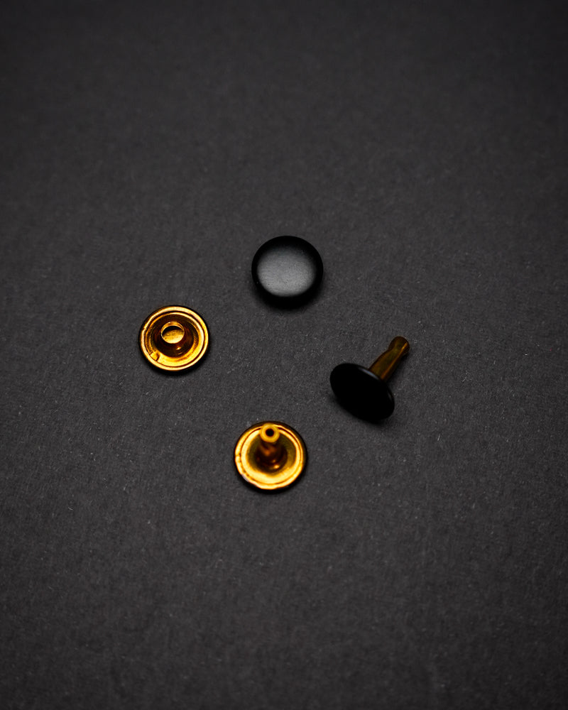 10mm Double Capped Rivets (100 sets) - Black